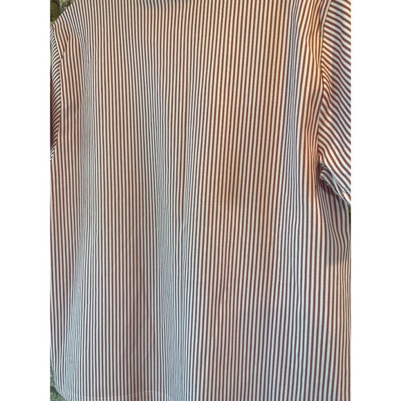 Brooks Brothers Womens Red & White Striped Cotton T-Shirt Medium - Picture 7 of 7
